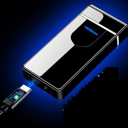 USB Charging Touch Sensing Lighter Windproof Smart Electronic Heaters Ultra-Thin Electric Heating Wire Cigarette Lighters Environmental Protect