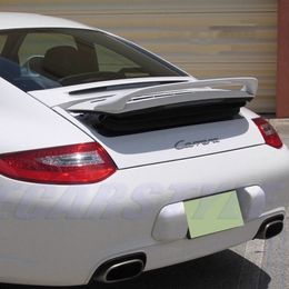 For Porsche 05-11 Carrera 997 911 Spoiler Trunk Wing Fibre Glass Unpainted Unfits Trubo GT2 GT3