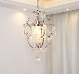 Dining Room Crystal Light Entrance Hallway Bedside pendant lights Modern led Light Luxury European Single Head Small hanging lamps MYY