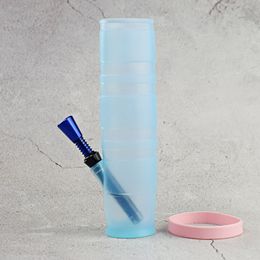 5 Colours 200MM Portable Unbreakable Bongs Colourful Silicone Smoking Water Pipes Washable Foldable