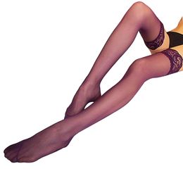 4 Colors Hot Sale Sexy Womens Sheer Lace Top Thigh High Sexy Lingerie Stockings High Quality