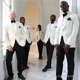 Cheap And Fine One Button Groomsmen Shawl Lapel Groom Tuxedos Men Suits Wedding/Prom/Dinner Best Man Blazer(Jacket+Pants+Tie) A222