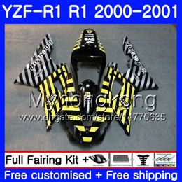 -Corpo per YAMAHA YZF 1000 YZF R 1 YZF-1000 YZFR1 00 01 Cornice dorata argentata 236HM.14 YZF-R1 00 01 Carrozzeria YZF1000 YZF R1 2000 2001 Carenatura
