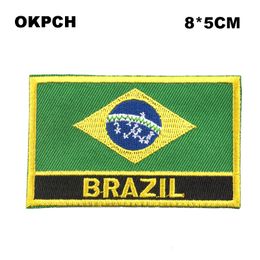 Free Shipping 8*5cm Brazil Shape Mexico Flag Embroidery Iron on Patch PT0023-R