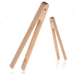 Wooden Food Clips Bread Beech Wood Dessert Biscuits Cake Tongs Multi Function Cooking Clip Home Bakeware Tool WY102