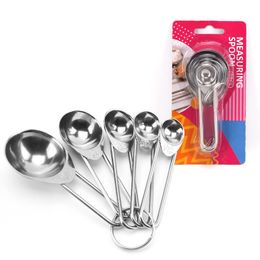 Stainless Steel Measuring Spoon Set 5 PCS/Set Measuring Spoon Set Household Seasoning Spoons Home Bakery Accessory