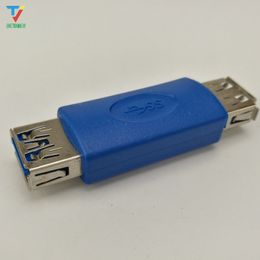 100pcs/lot Blue High Speed USB 3.0 Female-to-Female adapter Extension Dual Female-to-Female Connector