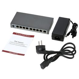 Freeshipping 8 Port 100Mbps IEEE802.3af POE Switch/Injector Power over Ethernet Network Switch for IP Camera VoIP Phone AP devices 108POE-AF