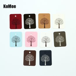 Hot Sale 300pcs/lot 2.6x3.3CM White Paper Clothing Price Tags Jewellery Gift Hang Tags Tree Print Square Label Jewellery Cards