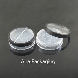 20ML 40pcs/lot High Quality Empty Cosmetic Powder Refillable Jar DIY Plastic Empty Loose Powder Case with Sifter Makeup Tool