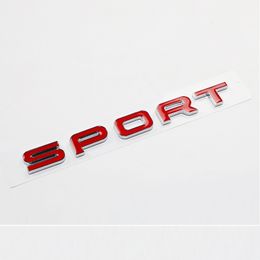 3D Plastic Black Red SPOR Letters Autobiography Sport Carr Emblem Badge Trunk Sticker for Land Range Rover Car Assessoires2817