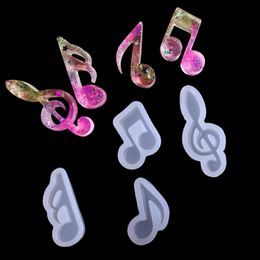 4 Pieces Music Note Fondant Mould Music Note Lace Mat Silicone Musical Candy Mould for Cake Decoration