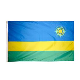 3x5ft Custom Rwanda Flag Hanging Digital Printed Polyester Advertising Outdoor Indoor ,Most Popular Flag,Free Shipping