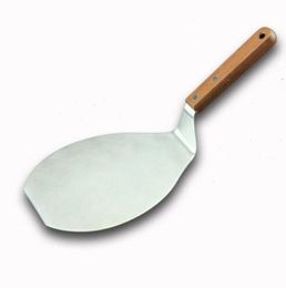 50pc Christmas supplies Wood Handle Stainless Steel Cake Lifter cake Pizza Server Cookie Spatula Big Pizza Shovel DHL
