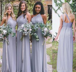 2019 New Arrival Bridesmaid Dress Hot Sale Cheap Chiffon Country Garden Formal Wedding Party Guest Maid of Honor Gown Plus Size Custom Made