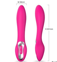 USB Rechargable G-Spot Vibrators Waterproof Powerful AV Vibrators 7 Mode Vibration Silicone Female Mastubator Adult Sex Toys