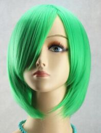 WIG free shipping Natural green Straight Short Hair Wigs LADIES full Wig
