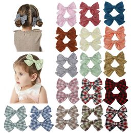 New 2020 4.3inch 2pcs/set bows baby BB clip girls hair clips kids designer hair clips princess kids barrettes girls hair accessories