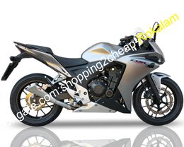 Motorbike Bodywork Parts For Honda CBR500R Fairings 2013 2014 2015 CBR 500 R 13 14 15 CBR500 RR Motorcycle Fairing Silver Black (Injection molding)