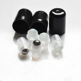 Steel Bead Ball Plug Glass Perfume Roller Roll on Bottle, Metal Roller Stopper with lids Fast Shipping F3818