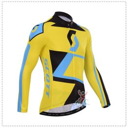 Spring/Autum SCOTT Pro team Bike Men's Cycling Long Sleeves jersey Road Racing Shirts Riding Bicycle Tops Breathable Outdoor Sports Maillot S21041996
