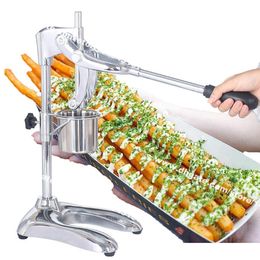 Free Shipping 3 units Commercial Home Use Vertical Type Manual 30cm Super Long Potato French Fries Squeezer Maker Press Chips Machine