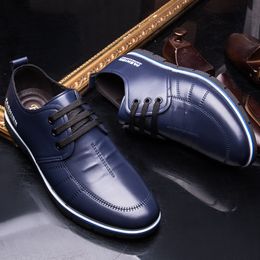 2020 New Wholesale New Popular Leather Shoes Mens British Cross-Border Large Casual Shoes Korean Fashion Mens Shoes