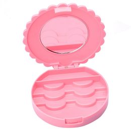 Bow False Eyelashes storage box Bow False Eyelash Storage Box Cosmetic Mirror Case Organiser Beauty Makeup Tool Kit