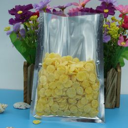 24*37cm 100pcs/pack X translucent plating aluminium bag, back silver Aluminium foil plain bags, translucency snack packing pouch gift sack