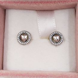 Studs Forever Pandora Heart Earring Authentic 925 Sterling Silver Studs Fits European Style Jewellery Andy Jewel 297709CZ