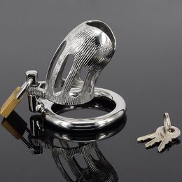 Male penis bondage bird lock chastity cage metal penis sleeve sex toys stainless steel cock cage chastity devices virginity belt ring