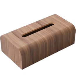 Japanese-Style Wooden Tissue Box Household Paper Table Creative Desktop Storage Box Simple Fashion Living Room Tissue #2