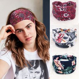 Bohemia Headband Wide Cotton Stretch Women Headbands Headpiece Headwrap Turban Headwear Bandage Hair Bands Bandana Fabric Headbands