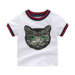 Baby summer clothes boy's cartoon T-shirt kindergarten cute half sleeve tide children's top pure cotton Tee shirts S2174