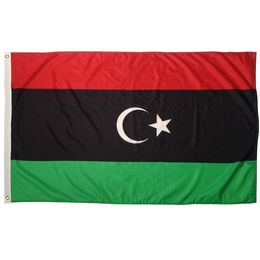 Libya Flag Polyester Print Libyan National Flag Banner 90x150cm 3x5 ft Country Flags Flying Hanging Any Custom Style