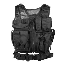 Outlife Army Tactical Vest Sport Camo Hunting Vest Molle Wargame Outdoor CS Swat Shooting Hunting With Holster