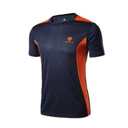 Mens Sport Running Shirt Quick Dry Short Sleeve Basketball Soccer Training T Shirt Fitness Men Gym Clothing Boy Top Tee