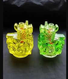 Cartoon pattern hookah glass bongs accessories   , Glass Smoking Pipes colorful mini multi-colors Hand Pipes Best Spoon glas
