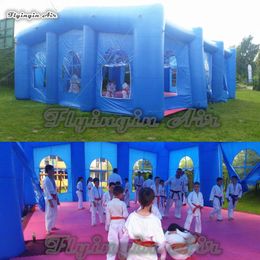 Garden Camping Inflatable Shaded Tent 14m Blue Air Blown Marquee House Pop Up Frame Structure For Party And Wedding Event