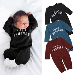Kids Clothes Baby Letter Printed Rompers Boys Girls Long Sleeve Jumpsuits Spring Autumn Warm Onesies Pants Infant Boutique Clothes BYP618