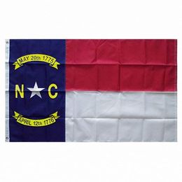 North Carolina Flags and Banners 3x5 90x150cm Screen Printing 68D Polyester Fabric Banners Advertising, free shipping