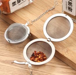 304/201 Stainless Steel Tea Infuser 4.5cm 5.5 7cm 9cm Tea Pot Infuser Strainer Ball Kitchen Cooking Soup Infusers Tool SN2788