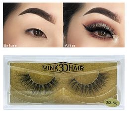 In Stock ! Multilevel Imitation Mink Hair Natural Thickening 3D Stereo Density False Eyelashes Mink Lashes Shipping epacket