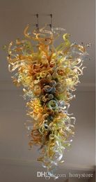 Longree Creative Design Lamp Fixtures Coloured 100% Hand Blown Glass Famous Home Art Decoration Beautiful Chandeliers