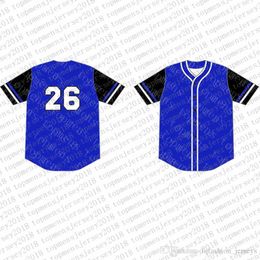 Top Custom Baseball Jerseys Mens Embroidery Logos Jersey Free Shipping Cheap wholesale Any name any number Size M-XXL 44