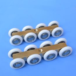 ultra-quiet wooden furniture sliding door pulley hanging track nylon wheel glass bearing roller hardware accessories