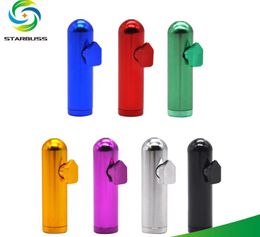 2022 New metal pipe round-end Colour snuff bottle easy to clean and carry