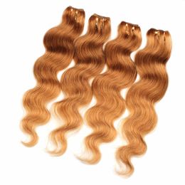 VMAE Strawberry Blonde European Hair Weave 3 Bundles Color #27 Body Wave Grade 11A No Shed Hot Sale Virgin Human Hair Extensions