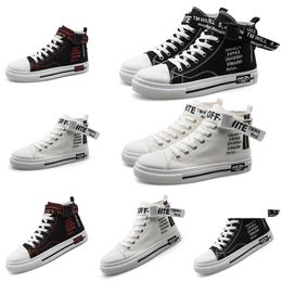 Canvas womon mens Shoes Black White Red Platform designer sneakers mens trainers Homemade brand Made in China size 35-44