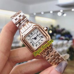 Panthere Small 22mm WGPN0006 White Dial Swiss Quartz Womens Watch Rose Gold Case Steel Bracelet Fashion Ladies Watches Pure_time 10Style